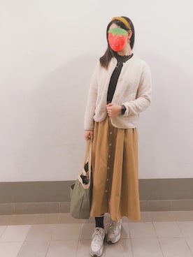「Apple Watch」｜「アイテム（その他アウター）」を使った、PinkLove♡さん（レディース・164cm）の冬コーディネート
