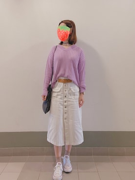 「FOREVER 21（フォーエバー トゥエンティーワン）のアイテム（チョーカー）」を使った、PinkLove♡さん（レディース・164cm）の春コーディネート