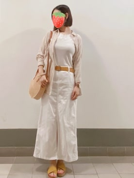 「H&M（エイチ・アンド・エム）のアイテム（かごバッグ）」を使った、PinkLove♡さん（レディース・164cm）の秋コーディネート