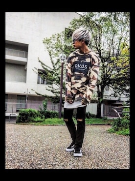 「Deviluse（Deviluse）のアイテム（スウェット）」を使った、だいきさん（メンズ・172cm）の秋コーディネート