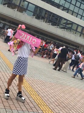 「韓国好きな人と繋がりたい」｜はなさん（レディース・154cm）の夏コーディネート