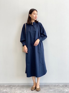 「LAKOLE（ラコレ）のアイテム（シャツワンピース）」を使った、yuuさん（レディース・165cm）の夏コーディネート