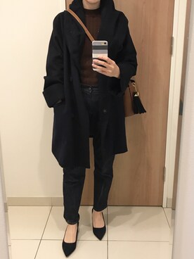 「Reflect（リフレクト）のアイテム（その他アウター）」を使った、koumeさん（レディース・155cm）の冬コーディネート