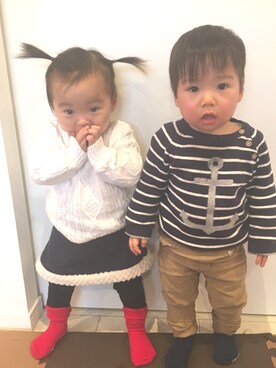 seina&yamatoさんの（babyGAP | babyGAP）を使ったコーディネート