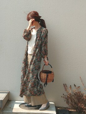 「無地党」｜「アイテム（ワンピース/ドレス）」を使った、♔ hiromi ♔さん（レディース・161cm）の春コーディネート