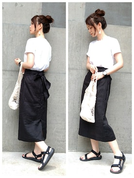 「ANALOG.（アナログ）のアイテム」を使った、♔ hiromi ♔さん（レディース・161cm）の夏コーディネート