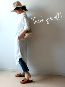「無地党」｜「アイテム（ワンピース/ドレス）」を使った、♔ hiromi ♔さん（レディース・161cm）の秋コーディネート