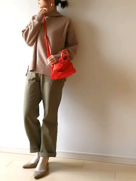 「タートルネック」｜「アイテム（インテリア）」を使った、♔ hiromi ♔さん（レディース・161cm）の冬コーディネート
