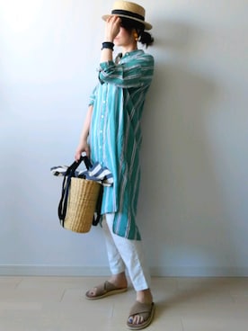 「無地党」｜「アイテム（アクセサリー）」を使った、♔ hiromi ♔さん（レディース・161cm）の春コーディネート