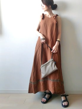 「Doシンプル部」｜「アイテム（ワンピース/ドレス）」を使った、♔ hiromi ♔さん（レディース・161cm）の夏コーディネート
