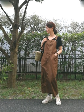 「アイテム（ジャンパースカート）」を使った、♔ hiromi ♔さん（レディース・161cm）の夏コーディネート