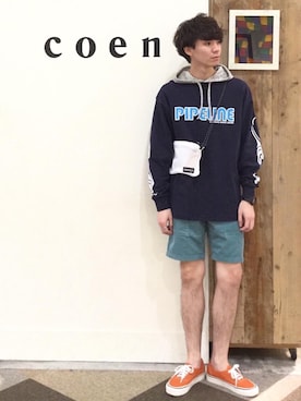 「SUNNY  SPORTS（サニースポーツ）のアイテム」を使った、coen  前田さん（メンズ・174cm）の春コーディネート