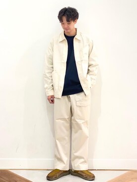 「2021春新作」｜「アイテム（ジャケット/アウター）」を使った、coen  前田さん（メンズ・175cm）の春コーディネート