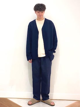 「2021春新作」｜coen  前田さん（メンズ・175cm）の春コーディネート