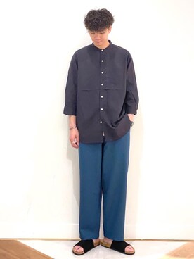 「2021春新作」｜coen  前田さん（メンズ・175cm）の春コーディネート