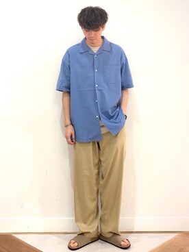 「ベーシックカラー」｜coen  前田さん（メンズ・175cm）の夏コーディネート