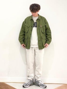 「みりたりー」｜「アイテム（ミリタリージャケット）」を使った、coen  前田さん（メンズ・175cm）の秋コーディネート