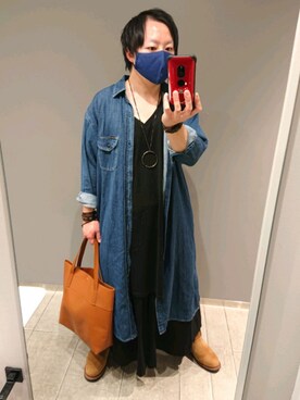 シャツワンピースを使った レディース男子 の人気ファッションコーディネート Wear
