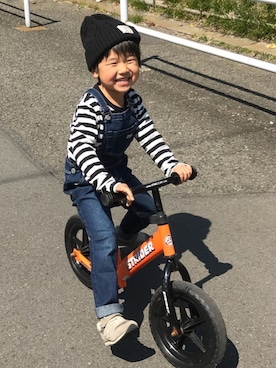 「NEW BALANCE（ニューバランス）の◆new balance KV996（スニーカー）」を使った、★yoppy★さん（キッズ・110cm）の春コーディネート