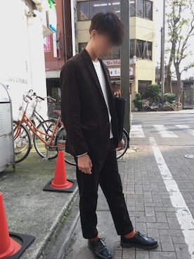 くりのはらたむらまろさん（メンズ・176cm）の秋コーディネート