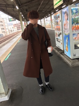 「L.H.P（エルエイチピー）のアイテム（バッグ）」を使った、くりのはらたむらまろさん（メンズ・176cm）の春コーディネート