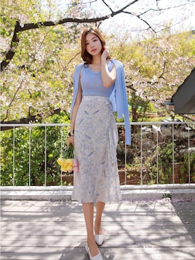 「シフォンスカート」｜スタイルオンミさん（レディース・167cm）の春コーディネート