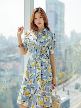 「アイテム（シャツワンピース）」を使った、スタイルオンミさん（レディース・167cm）の春コーディネート