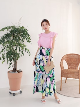 「スタイルオンミ」｜スタイルオンミさん（レディース・167cm）の夏コーディネート