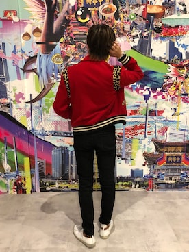 「Saint Laurent（サンローラン）のアイテム（ジャケット/アウター）」を使った、yukiさん（メンズ・169cm）の秋コーディネート