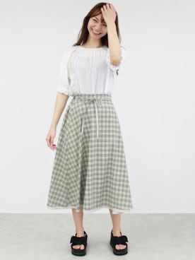 ブルーレーベル・クレストブリッジ公式さん（レディース・164cm）の夏コーディネート