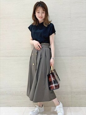 ブルーレーベル・クレストブリッジ公式さん（レディース・156cm）の夏コーディネート