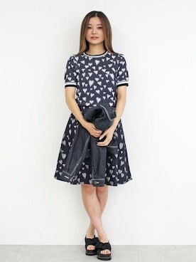 「ひざ丈スカート」｜「アイテム（ジャケット/アウター）」を使った、ブルーレーベル・クレストブリッジ公式さん（レディース・167cm）の夏コーディネート