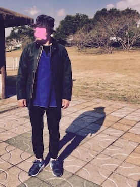 「スキッパーシャツ」｜「アイテム（その他アウター）」を使った、⭐︎満運⭐︎さん（メンズ・173cm）の冬コーディネート