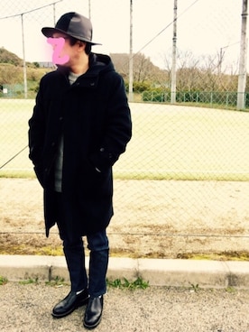 「HUKAMI（フカミ）のアイテム」を使った、⭐︎満運⭐︎さん（メンズ・173cm）の冬コーディネート