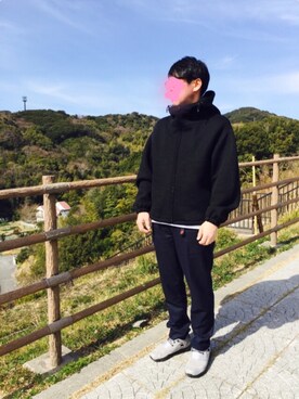 「N.HOOLYWOOD」｜「アイテム（スウェット）」を使った、⭐︎満運⭐︎さん（メンズ・173cm）の春コーディネート