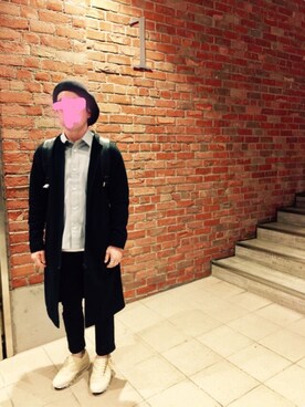 「N.HOOLYWOOD」｜「アイテム（ハンチング/ベレー帽）」を使った、⭐︎満運⭐︎さん（メンズ・173cm）の春コーディネート