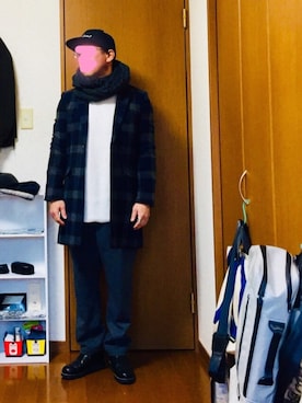 「HUKAMI（フカミ）のアイテム」を使った、⭐︎満運⭐︎さん（メンズ・173cm）の冬コーディネート
