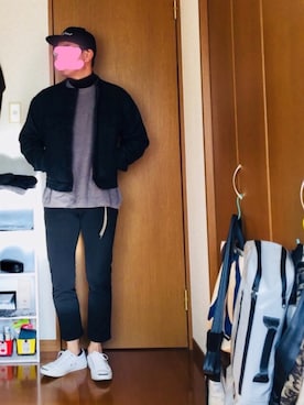 「N.HOOLYWOOD（N.ハリウッド）のアイテム（ノーカラージャケット）」を使った、⭐︎満運⭐︎さん（メンズ・173cm）の冬コーディネート