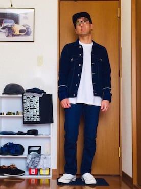 「HIBECK（ハイベック）のアイテム（ジャケット/アウター）」を使った、⭐︎満運⭐︎さん（メンズ・173cm）の秋コーディネート