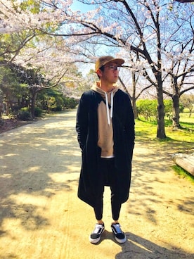「N.HOOLYWOOD（N.ハリウッド）のアイテム（ブルゾン）」を使った、⭐︎満運⭐︎さん（メンズ・173cm）の春コーディネート
