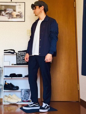 「N.HOOLYWOOD（N.ハリウッド）のアイテム（その他アウター）」を使った、⭐︎満運⭐︎さん（メンズ・173cm）の秋コーディネート