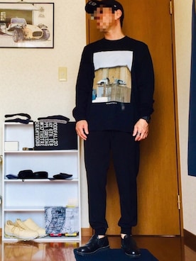 「N.HOOLYWOOD（N.ハリウッド）のアイテム（キャップ）」を使った、⭐︎満運⭐︎さん（メンズ・173cm）の秋コーディネート