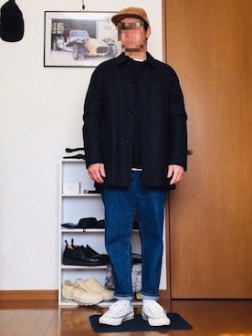 「N.HOOLYWOOD（N.ハリウッド）のアイテム（スウェット）」を使った、⭐︎満運⭐︎さん（メンズ・173cm）の冬コーディネート