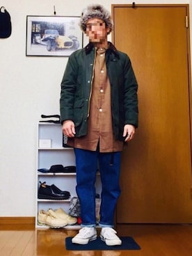 「HUKAMI（フカミ）のアイテム」を使った、⭐︎満運⭐︎さん（メンズ・173cm）の冬コーディネート