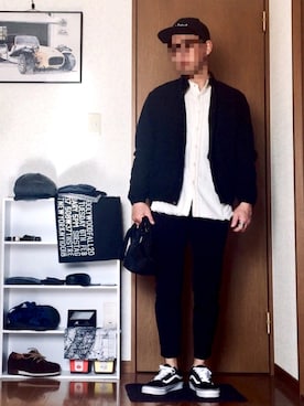 「N.HOOLYWOOD（N.ハリウッド）のアイテム（ブルゾン）」を使った、⭐︎満運⭐︎さん（メンズ・173cm）の春コーディネート