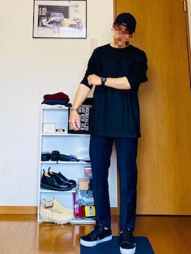「N.HOOLYWOOD（N.ハリウッド）のアイテム（キャップ）」を使った、⭐︎満運⭐︎さん（メンズ・173cm）の夏コーディネート