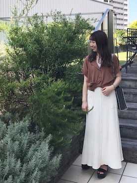「サーマルスカート」｜YURIさん（レディース・153cm）の夏コーディネート