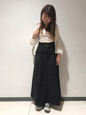 「Omekashi（オメカシ）のVレースフレンチプルオーバー（Tシャツ/カットソー）」を使った、YURIさん（レディース・153cm）の夏コーディネート