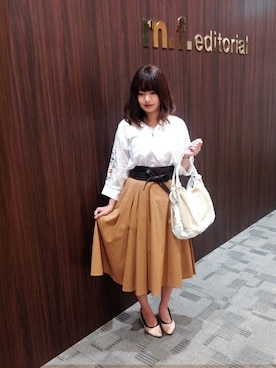 「m.f.editorial（エムエフエディトリアル）のアイテム」を使った、m.f.editorial スタッフさん（レディース・160cm）の夏コーディネート