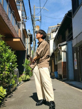 「BASISBROEK（バシスブルック）のアイテム（トップス）」を使った、toiさん（メンズ・168cm）の秋コーディネート